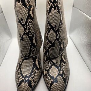 Elegant Snakeskin Ankle Booties